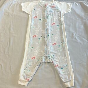NEST Designs - Rayon Bamboo Gray/White Sleep Sack Pajamas with Zip-Front Design